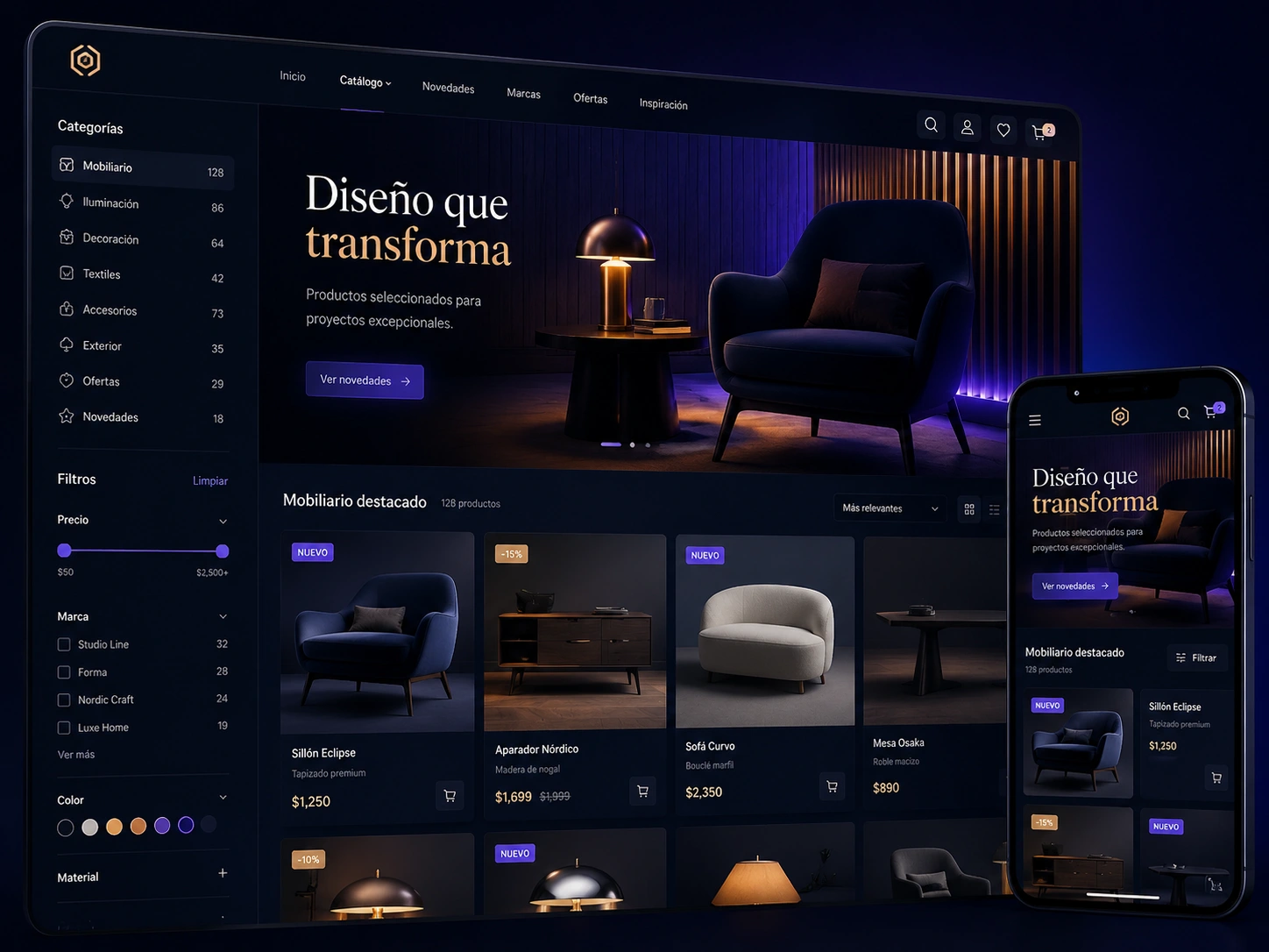 Ejemplo visual de oferta comercial
